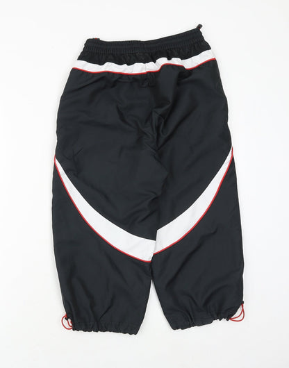 Preworn Mens Black Polyester Jogger Trousers Size XS Regular Drawstring