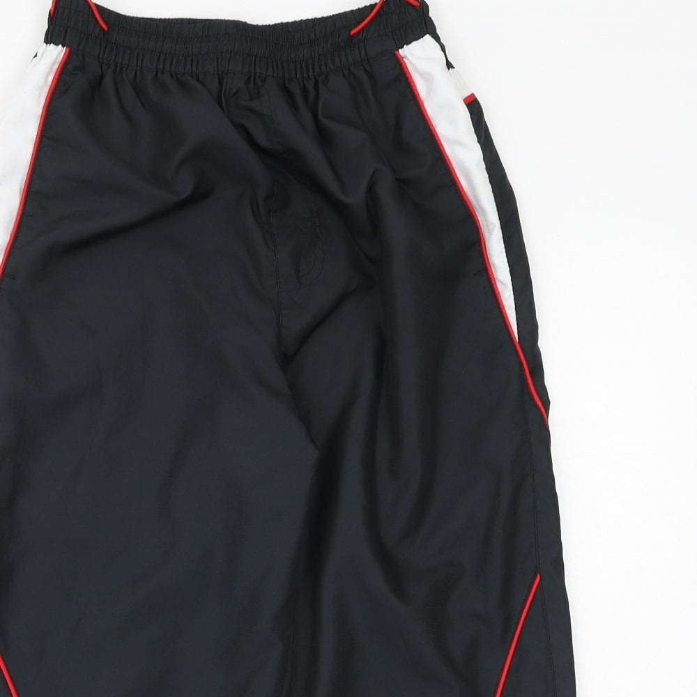 Preworn Mens Black Polyester Jogger Trousers Size XS Regular Drawstring