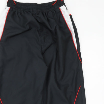 Preworn Mens Black Polyester Jogger Trousers Size XS Regular Drawstring