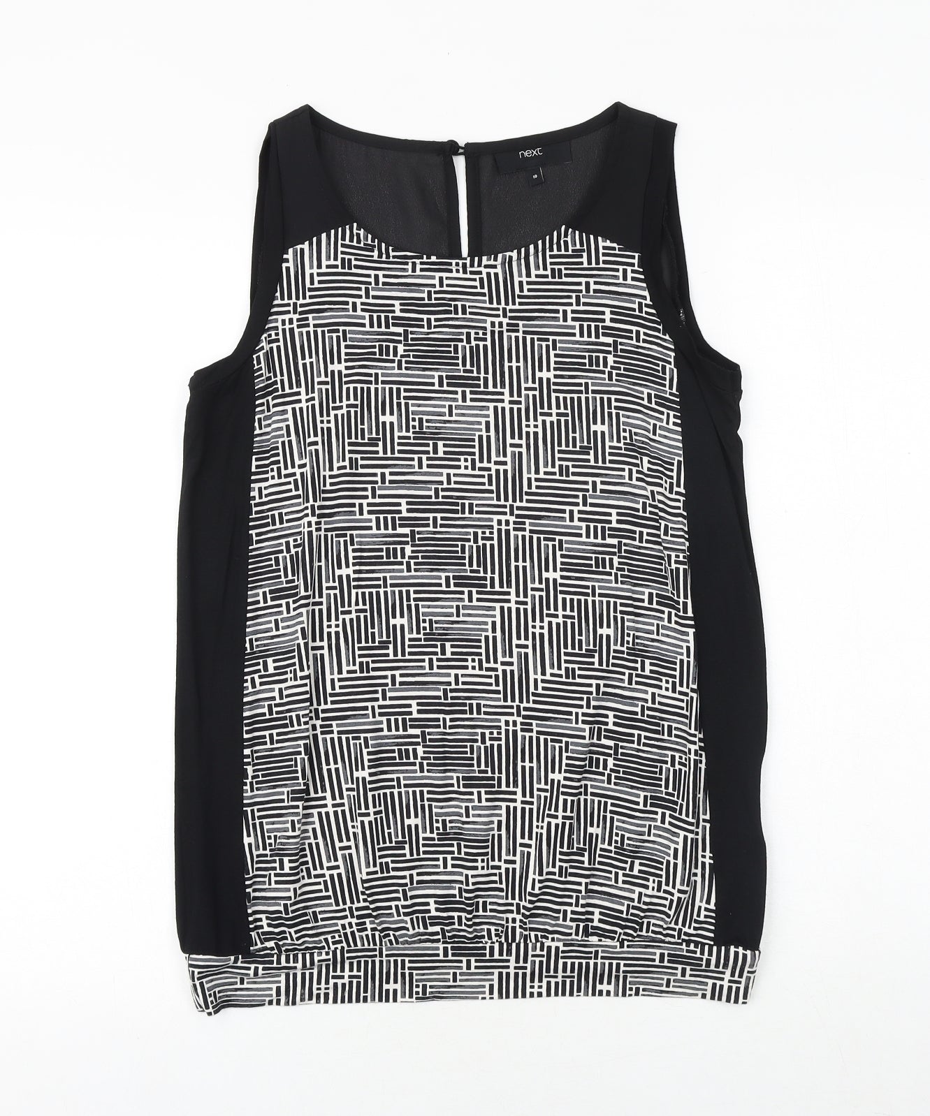 Womens UK Size 8 NEXT Black Basic Tank