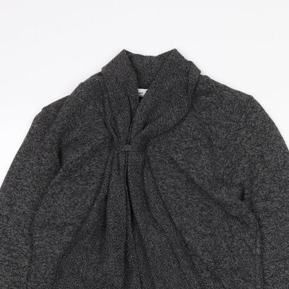 Pure & Natural Womens Grey V-Neck Acrylic Pullover Jumper Size S - Size S/M