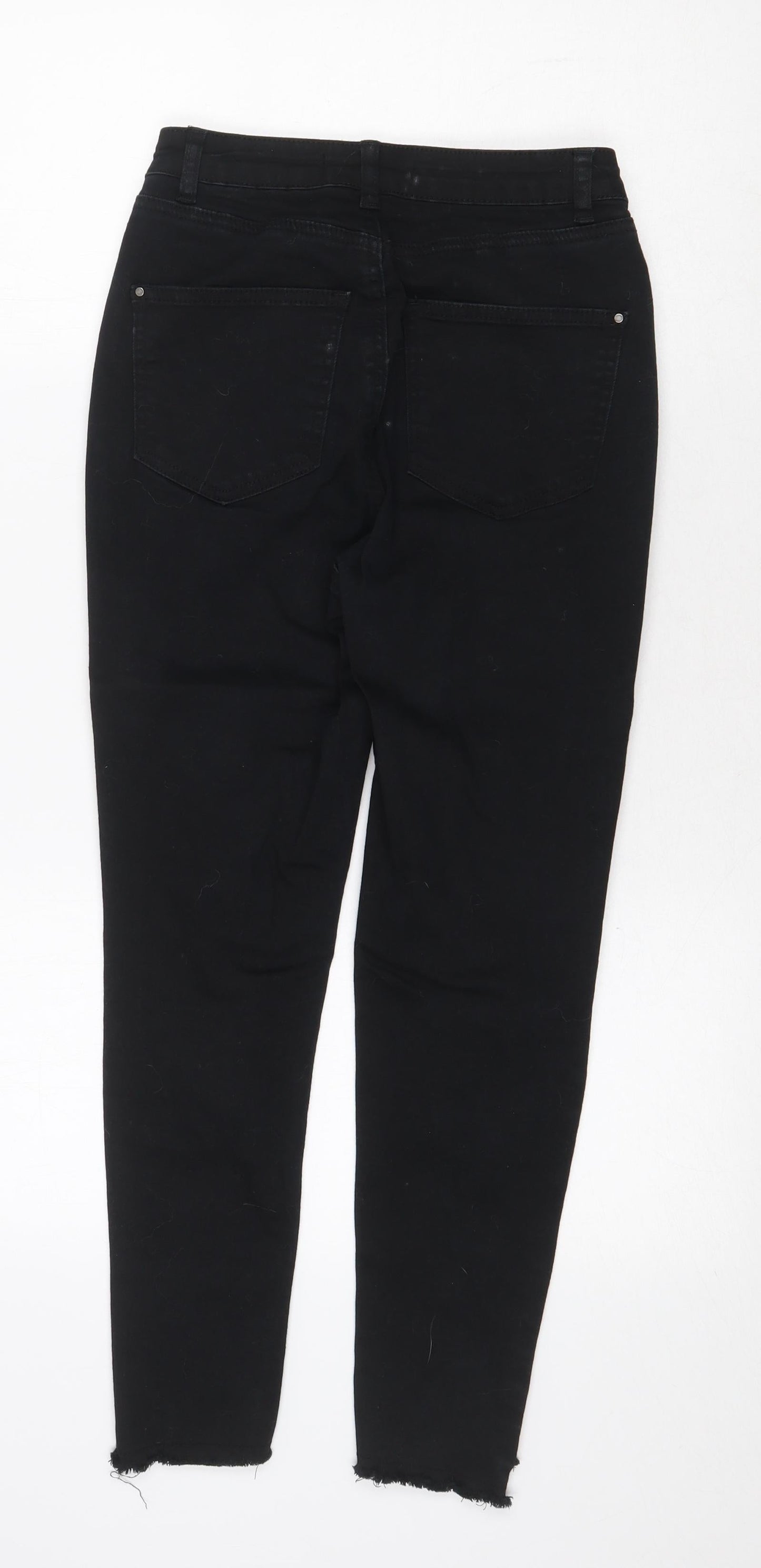 Very Womens Black Cotton Skinny Jeans Size 8 Regular Zip
