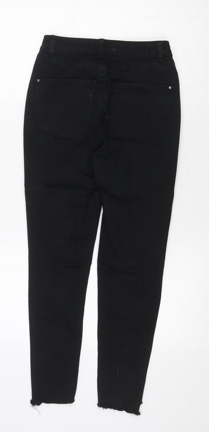 Very Womens Black Cotton Skinny Jeans Size 8 Regular Zip