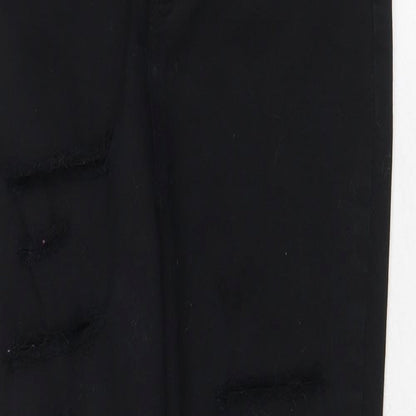 Very Womens Black Cotton Skinny Jeans Size 8 Regular Zip