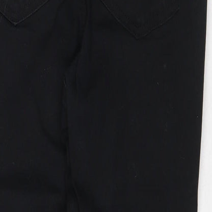 Very Womens Black Cotton Skinny Jeans Size 8 Regular Zip
