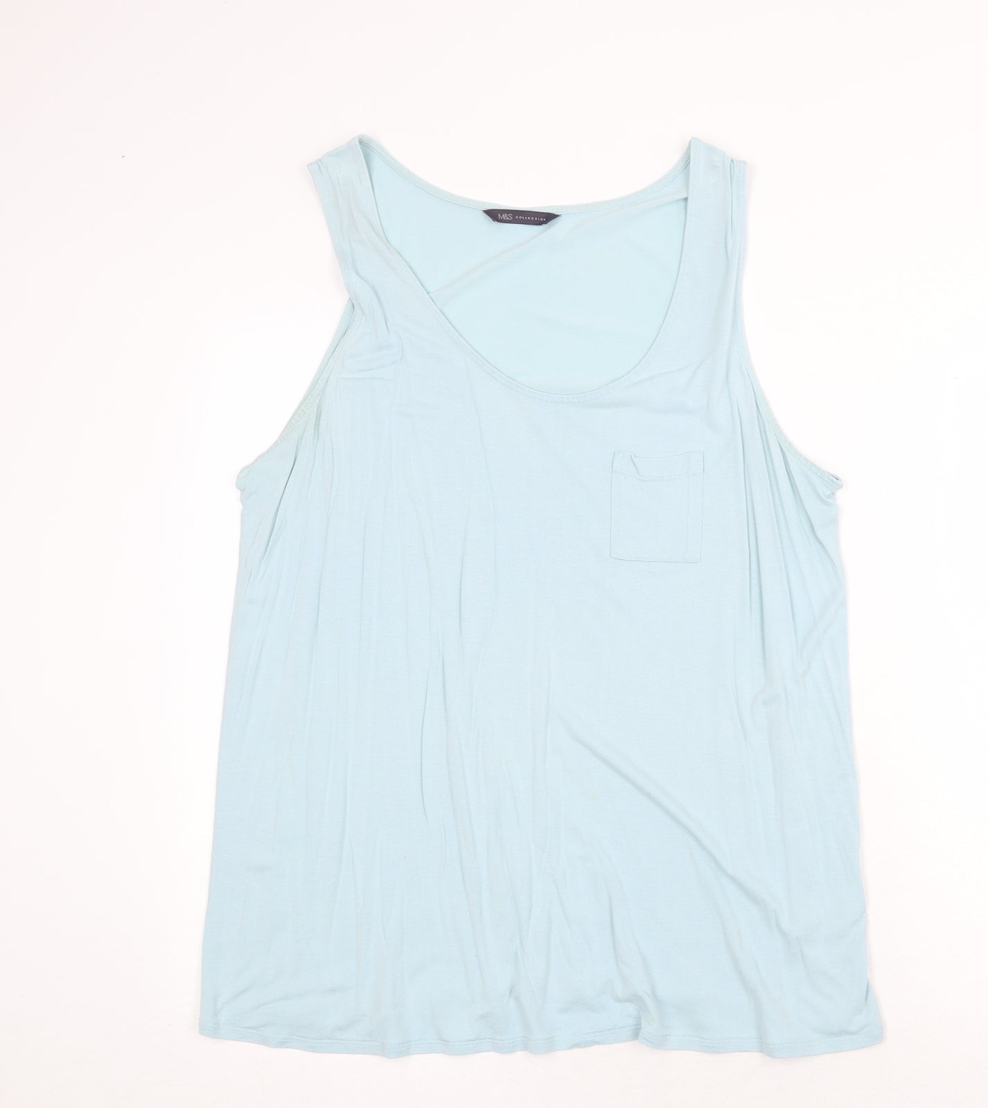 Womens UK Size 20 Marks and Spencer Blue Basic Tank