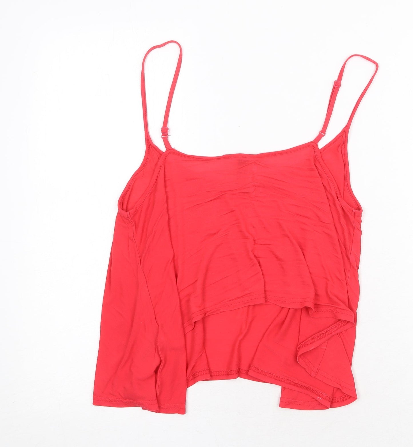 Womens UK Size 10 H&M Red Basic Tank