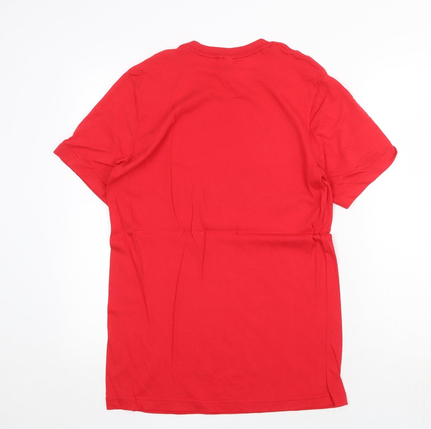 Womens UK Size M Bella + Canvas Red Basic T-Shirt