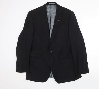 Mens UK Size 40 Red Herring Regular Black Suit Jacket