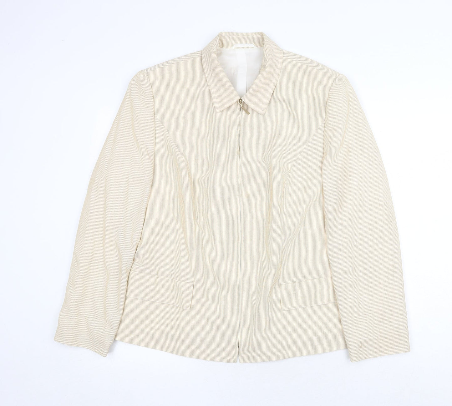 Womens UK Size 16 Preworn Beige Jacket