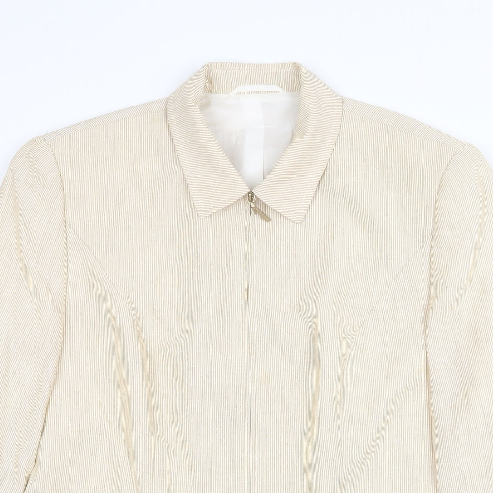 Womens UK Size 16 Preworn Beige Jacket