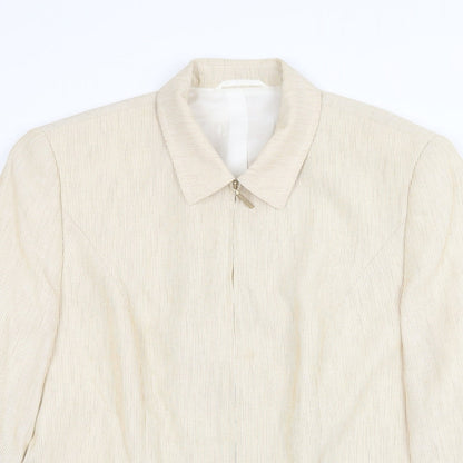 Womens UK Size 16 Preworn Beige Jacket