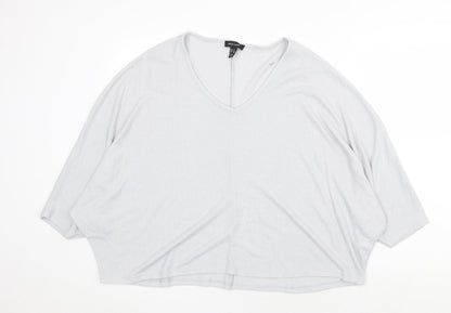 Womens UK Size M New Look Grey Pullover Jumper