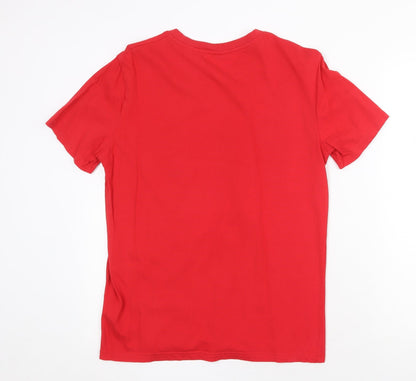 Stanley / Stella Mens Red Cotton T-Shirt Size S Round Neck - Liverpool