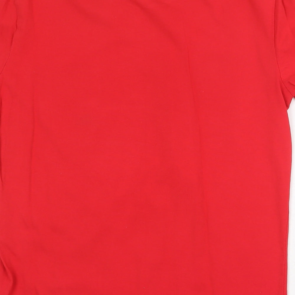 Stanley / Stella Mens Red Cotton T-Shirt Size S Round Neck - Liverpool