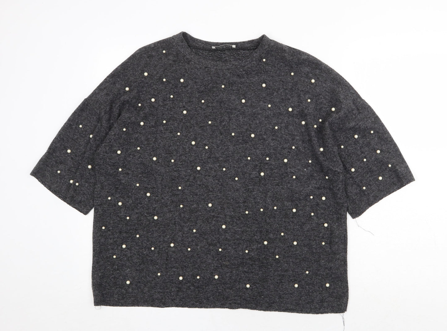Womens UK Size S Zara Grey Pullover Jumper