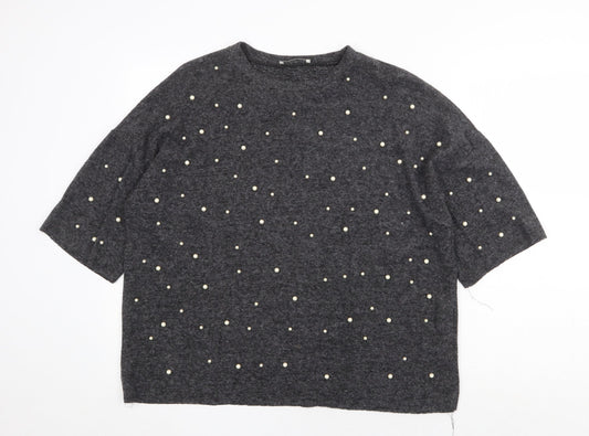 Womens UK Size S Zara Grey Pullover Jumper
