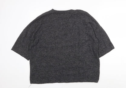 Womens UK Size S Zara Grey Pullover Jumper