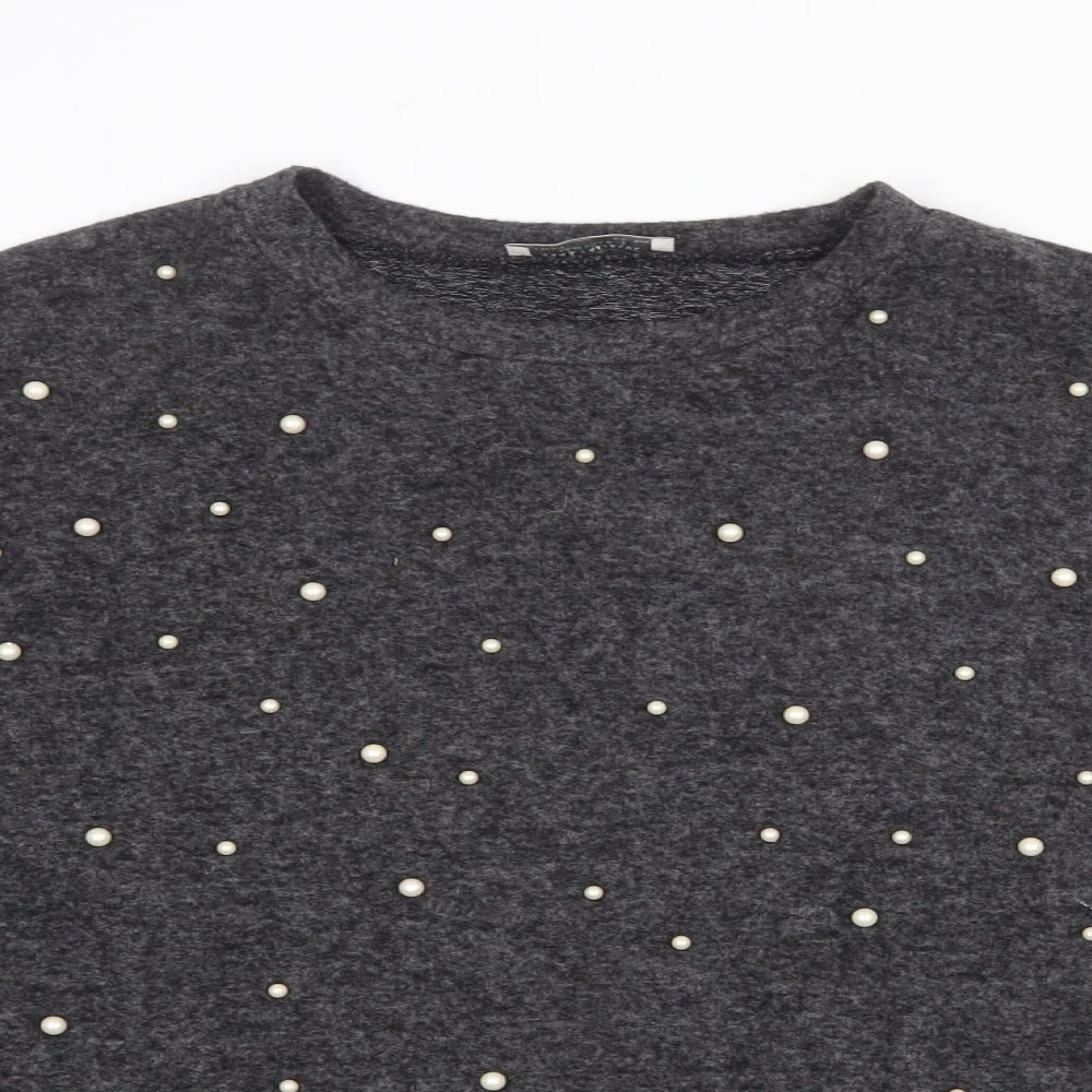 Womens UK Size S Zara Grey Pullover Jumper
