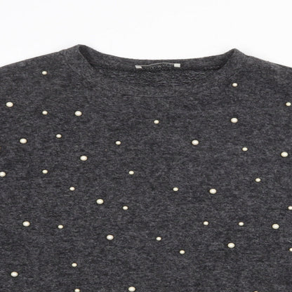 Womens UK Size S Zara Grey Pullover Jumper