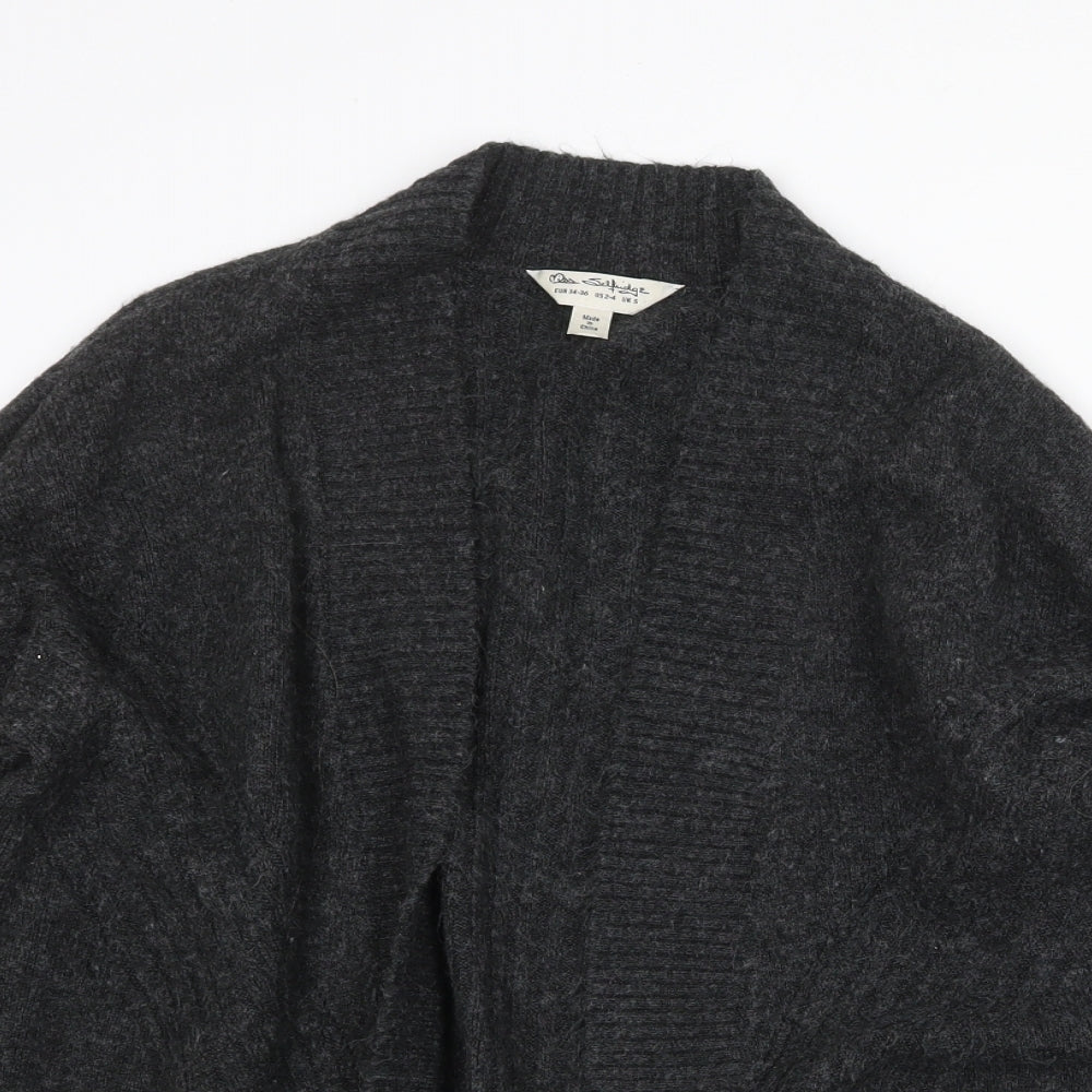 Womens UK Size S Miss Selfridge Grey Cardigan Jumper