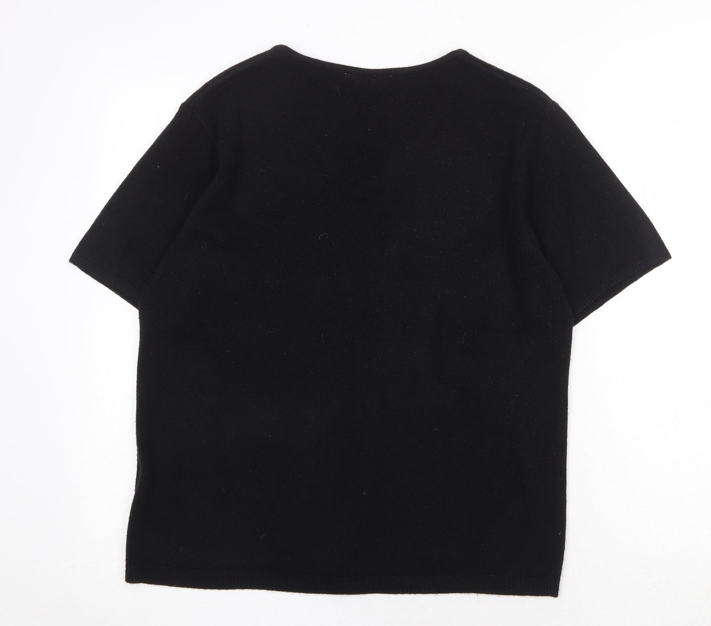 Womens UK Size XL Happit Black Basic T-Shirt