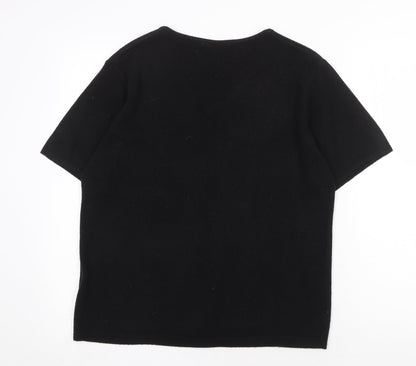 Womens UK Size XL Happit Black Basic T-Shirt
