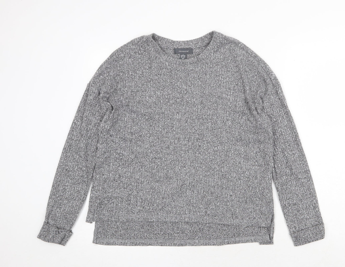 Primark Womens Grey Round Neck Polyester Pullover Jumper Size S