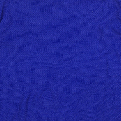 Boohoo Womens Blue Boat Neck Acrylic Pullover Jumper Size 12