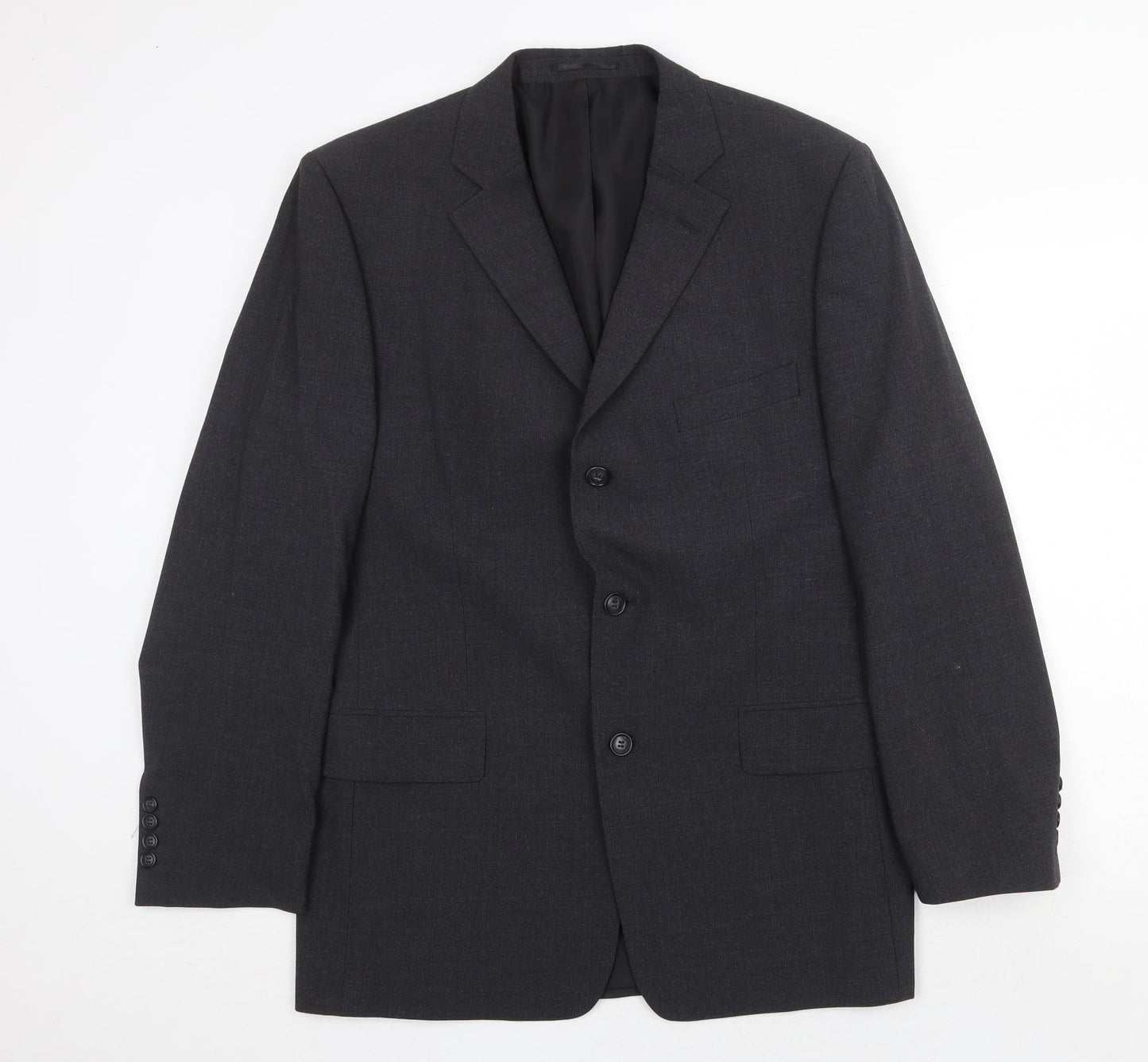 Armando Mens Grey Wool Jacket Suit Jacket Size 42 Regular