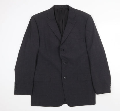 Armando Mens Grey Wool Jacket Suit Jacket Size 42 Regular