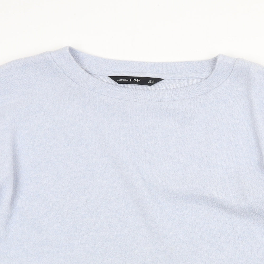 Womens UK Size 16 F&F Blue Pullover Jumper