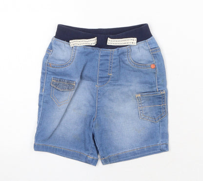 Nutmeg Baby Blue Cotton Cropped Jeans Size 9-12 Months Drawstring