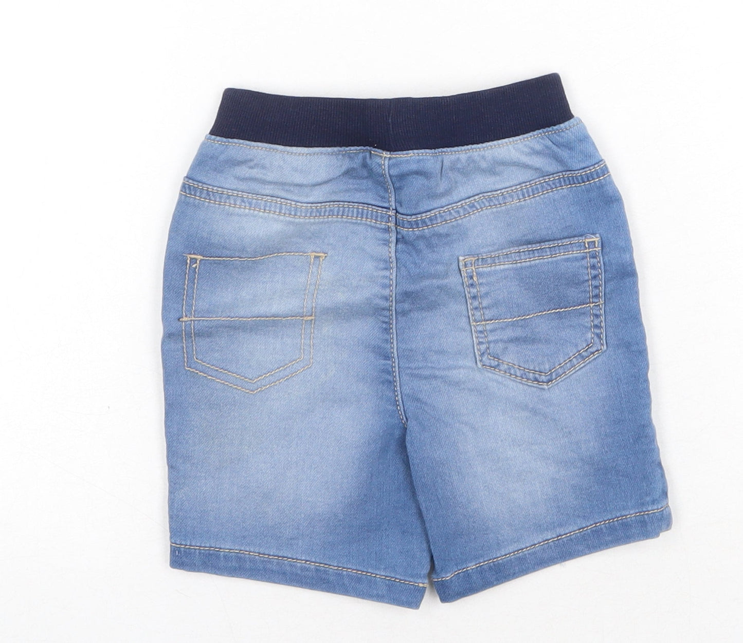 Nutmeg Baby Blue Cotton Cropped Jeans Size 9-12 Months Drawstring