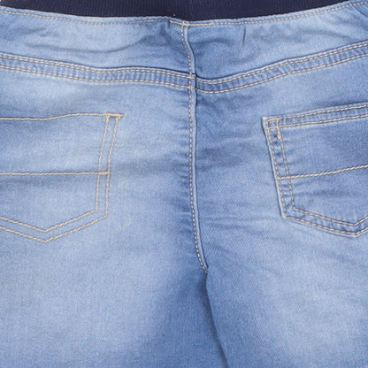 Nutmeg Baby Blue Cotton Cropped Jeans Size 9-12 Months Drawstring