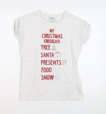 Primark Girls Grey Polyester Basic T-Shirt Size 12-13 Years Round Neck Pullover - My Christmas Checklist