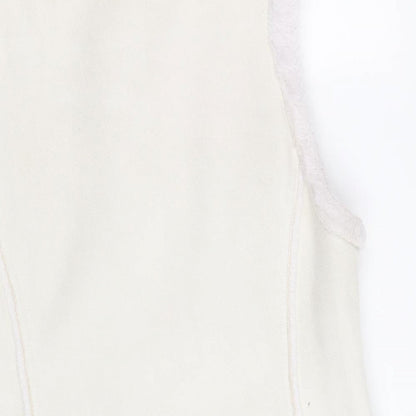 Autonomy Womens Beige Gilet Jacket Size 14 Zip - Suede Effect