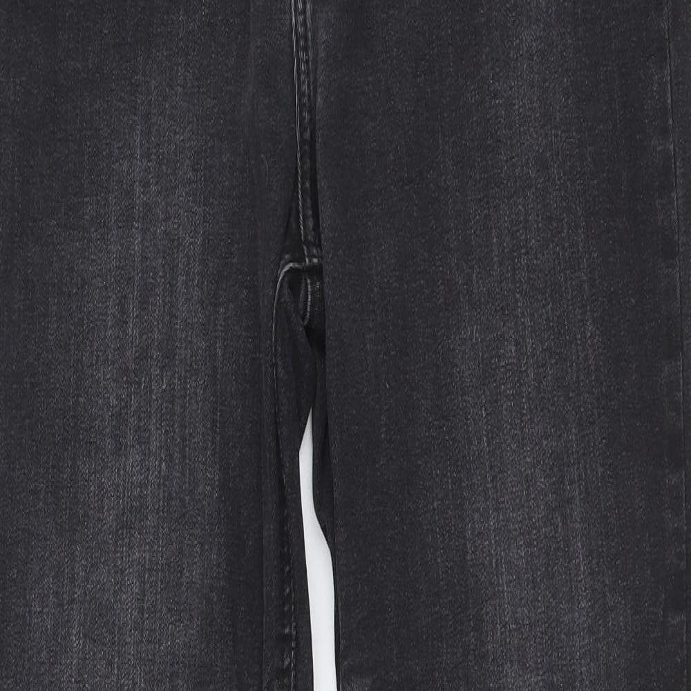 Denim & Co. Womens Black Cotton Skinny Jeans Size 12 Regular Zip