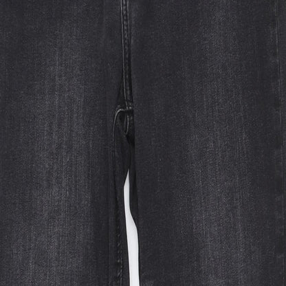 Denim & Co. Womens Black Cotton Skinny Jeans Size 12 Regular Zip