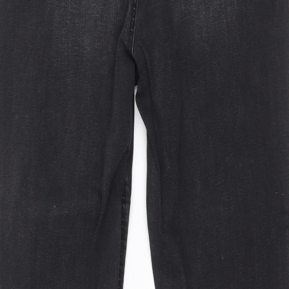 Denim & Co. Womens Black Cotton Skinny Jeans Size 12 Regular Zip