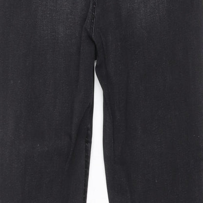 Denim & Co. Womens Black Cotton Skinny Jeans Size 12 Regular Zip