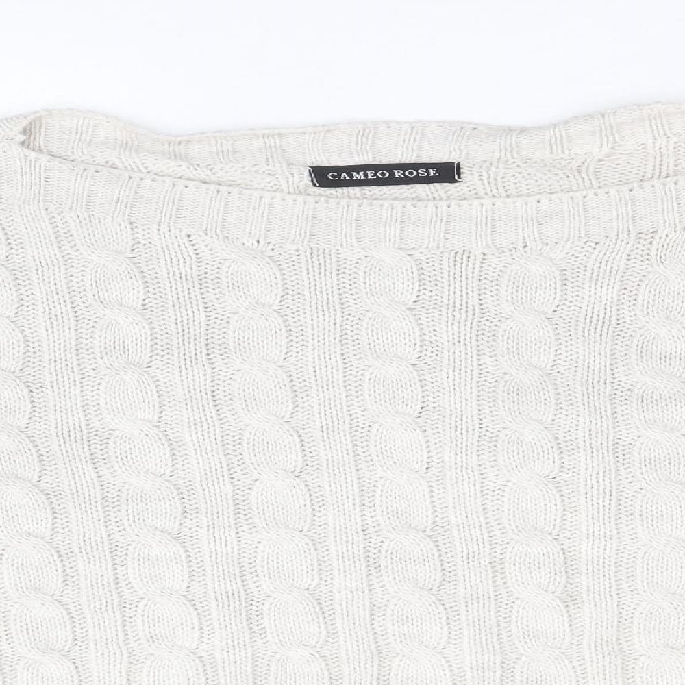 Womens UK Size M Cameo Rose Beige Pullover Jumper