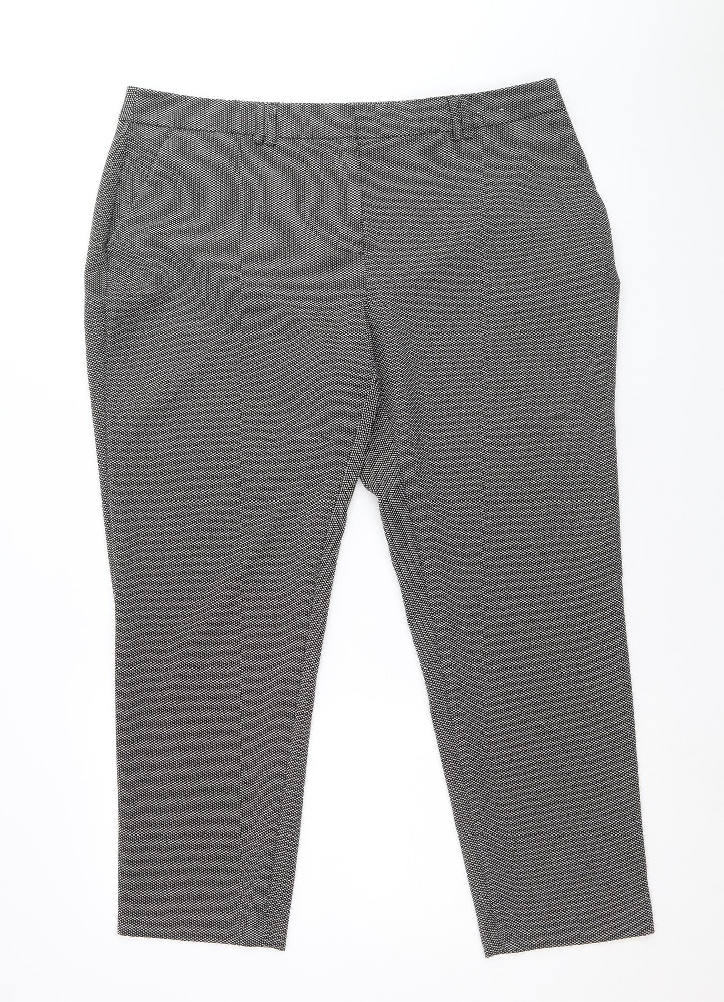 Womens UK Size 16 Dorothy Perkins Regular Fit Chino Black Trousers