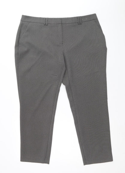 Womens UK Size 16 Dorothy Perkins Regular Fit Chino Black Trousers