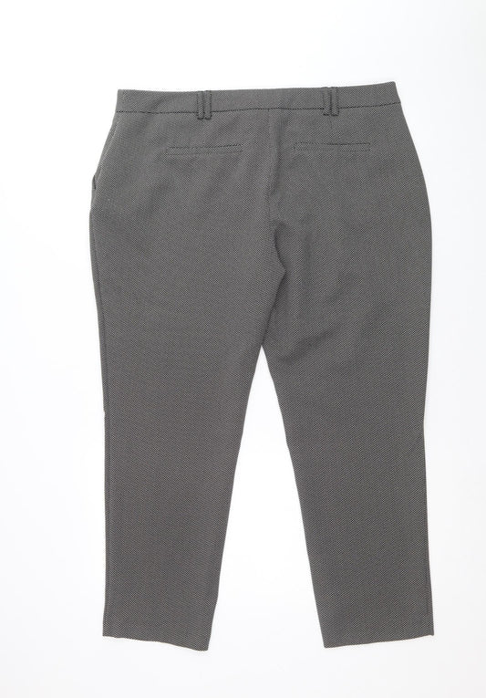 Womens UK Size 16 Dorothy Perkins Regular Fit Chino Black Trousers
