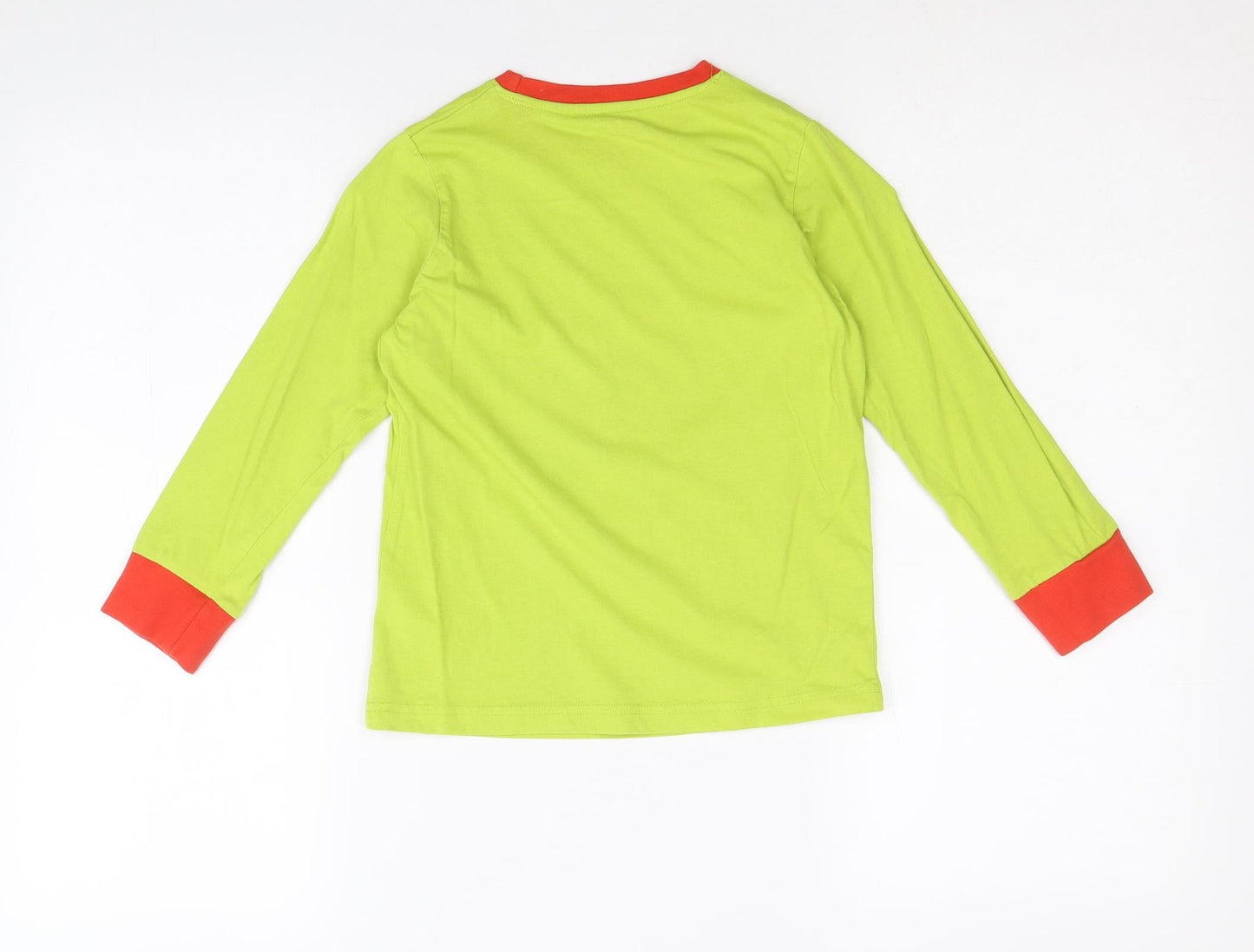 Dr. Seuss Boys Green 100% Cotton Basic T-Shirt Size 5-6 Years Round Neck Pullover - Grinch