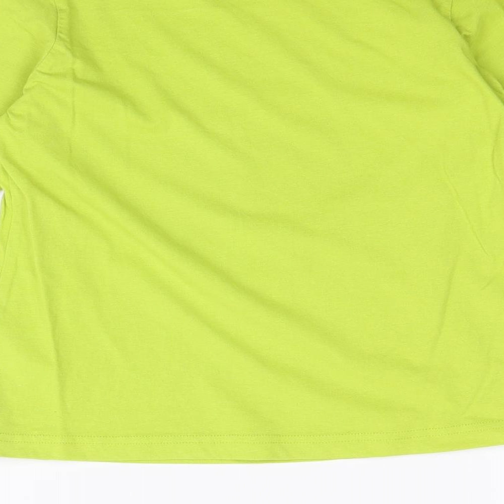 Dr. Seuss Boys Green 100% Cotton Basic T-Shirt Size 5-6 Years Round Neck Pullover - Grinch