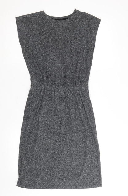 Topshop Womens Green Polyester A-Line Size 6 Round Neck Pullover