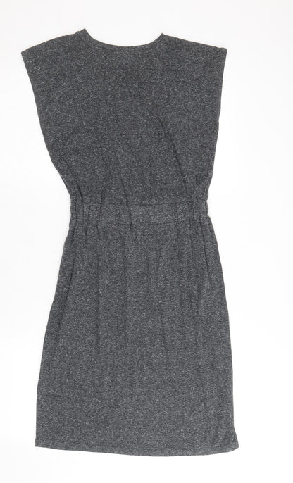 Topshop Womens Green Polyester A-Line Size 6 Round Neck Pullover