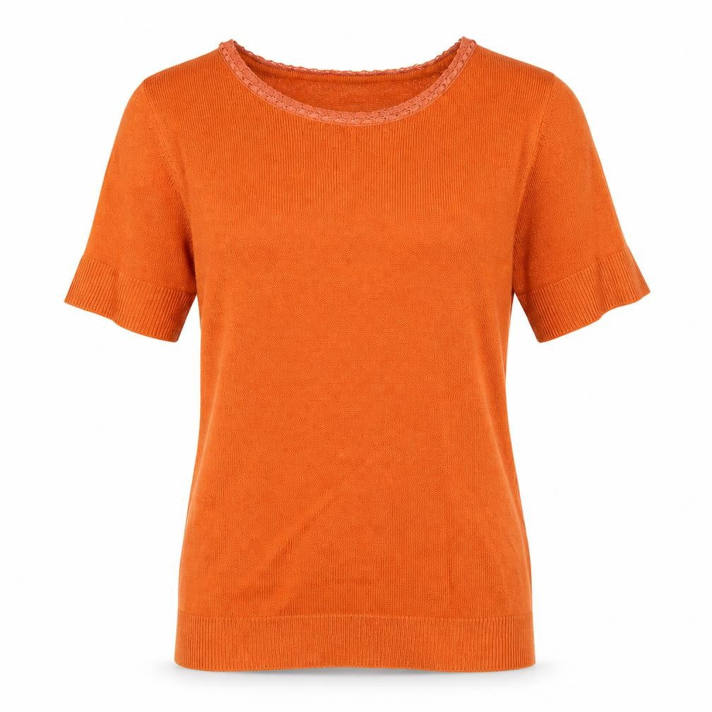Womens UK Size 10 Daxon Orange Pullover Jumper